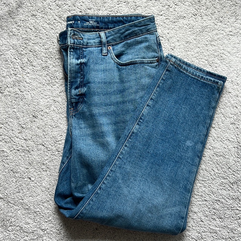 Old Navy, size 16, Curvy O.G Straight High-Rise, never worn